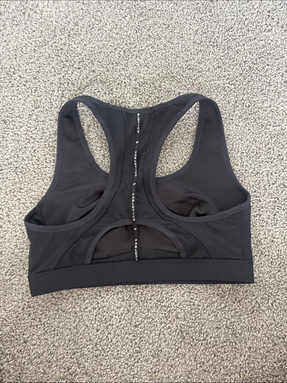 Fabletics Black Racerback Medium-Support Sports Bra - Picture 2 of 2